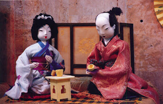 Авторская интерьерная кукла Японская семья самураев