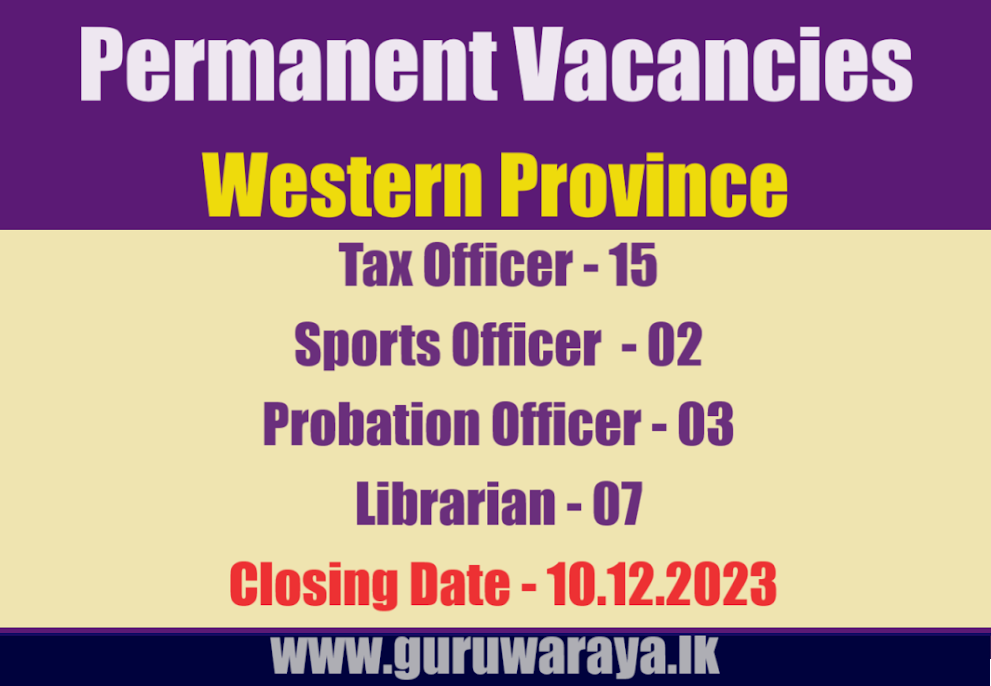 Vacancies - Western Province