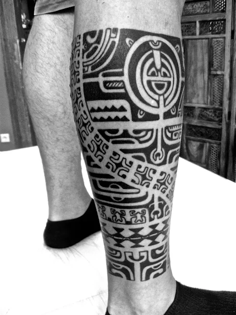 Stick on Black Temporary Tattoo Maori Tribal Body Art Sticker Transfer for arms Shoulder Aztec Polynesian Samoan Hawaiian for Adu*lt Men and Women ( Sheets Maori Tattoos)