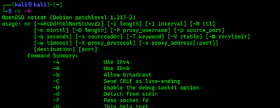 netcat help options