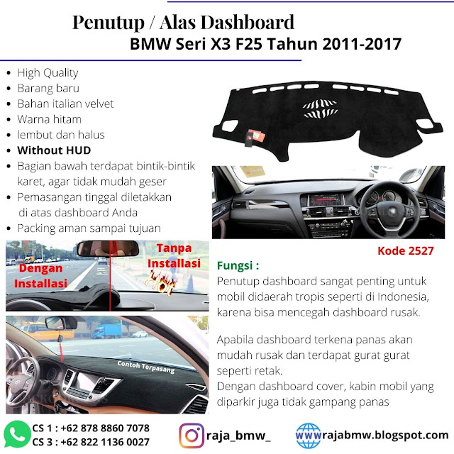 Cover / Alas Dasbor / Penutup Dashboard X3 F25