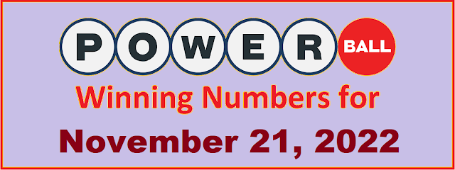 PowerBall Winning Numbers for Monday, November 21, 2022