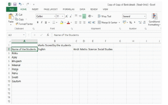 Basics of Excel