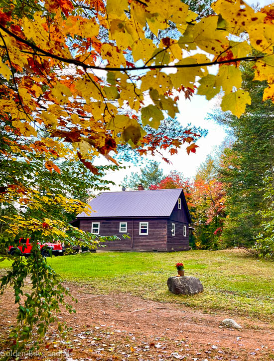 Fall foliage at a mountain cabin - www.goldenboysandme.com