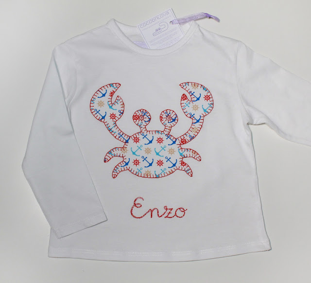 camiseta personalizada cangrejo bebe