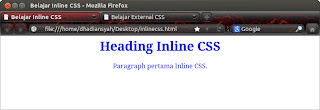 Belajar Inline CSS