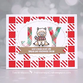 Sunny Studio Stamps: Alpaca Holiday Customer Card by Toni Maddox