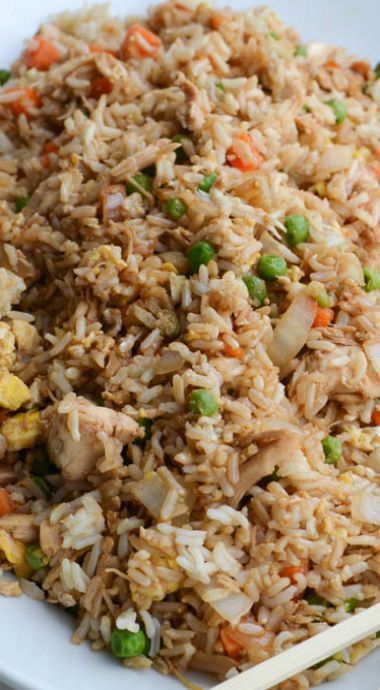 Here is my version of this classic dish – not that I have any claim to being an authority on what is “authentic” Chinese food. I am an authority, however, on what is super incredibly yummy. This rice gets my stamp of approval, with honors. It is better than takeout, and you can enjoy skipping...