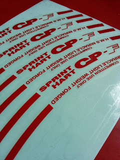 Sprint Hart CP - F in Red and Blue Colour sticker vinyl