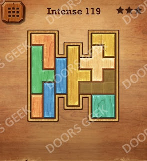 Cheats, Solutions, Walkthrough for Wood Block Puzzle Intense Level 119