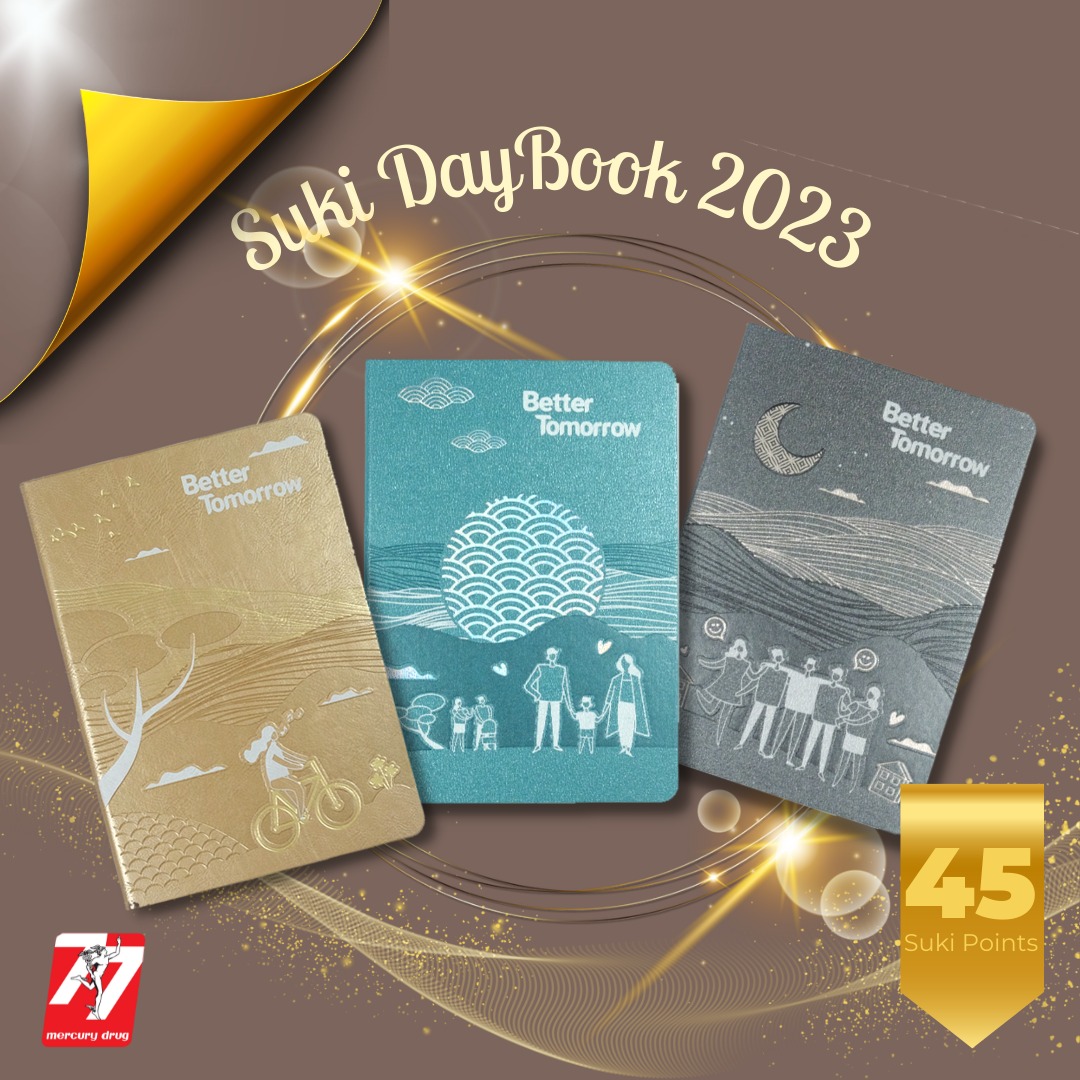 3 designs of Mercury Drug Store Suki Daybook 2023 Planner