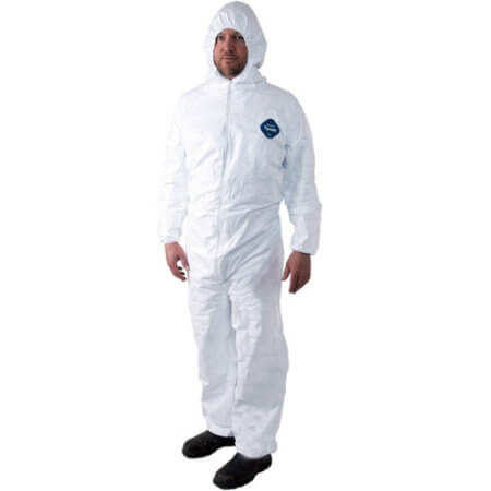 quần áo bảo hộ lao động chống hoá chất liền thân trắng sáng