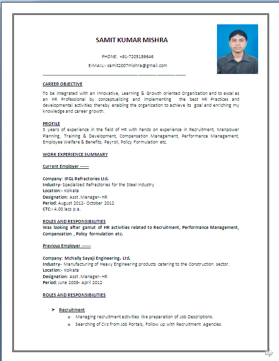 resume format singapore - Template - Template