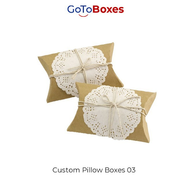 GoToBoxes are making colorful and printed Pillow Boxes that give distinction to your products.We manufacture all sizes boxes with paper material.