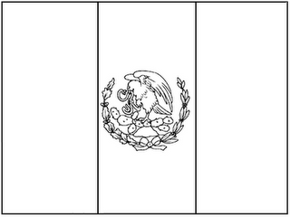 Bandera de México para colorear