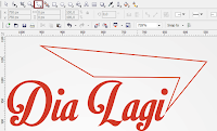 Desain Teks Tipografi, membuat desain teks tipografi, Tutorial CorelDRAW.