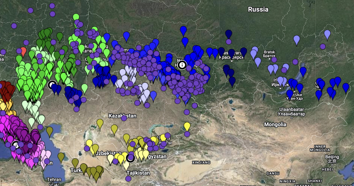 Germans from Russia Settlement Locations: Asiatic Russia Map Updates Posted