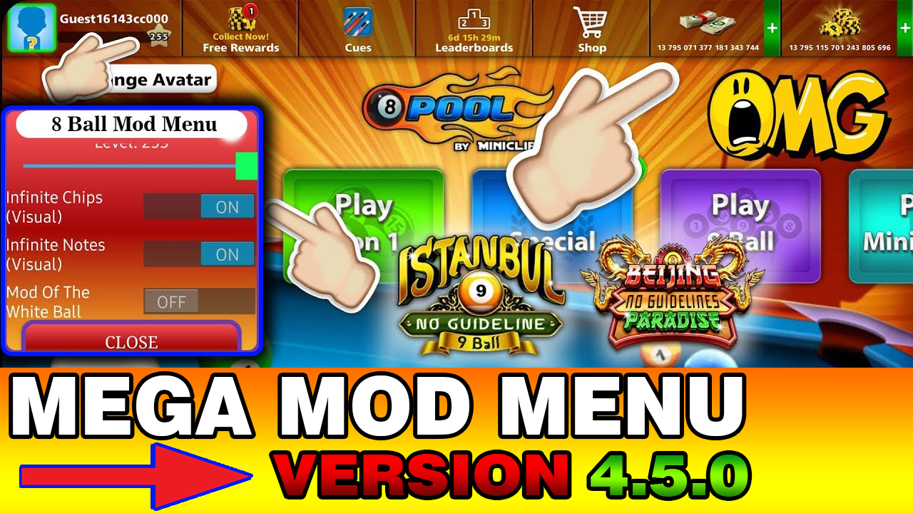 ðŸ’¥Unlimited Cash & Coins Virtual 21 Mega Features Mod 8 Ball ... - 