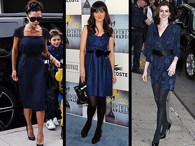 DRESSES:Victoria Beckham, Zooey Deschanel and Anne Hathaway 