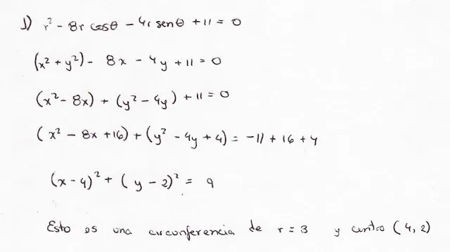 transformación de coordenadas polares