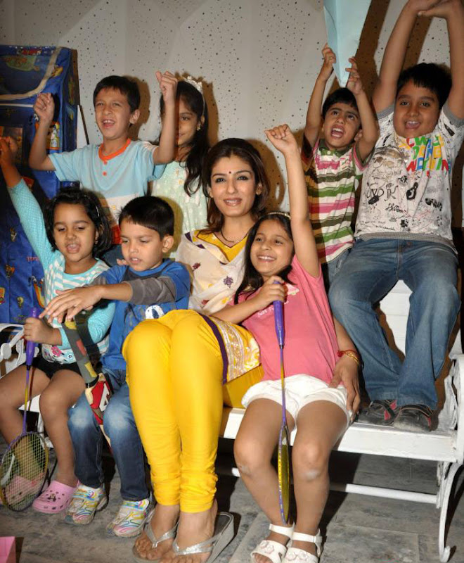 Raveena Tandon at Childrens Day Celebrations in Churidar Pics Actress release images