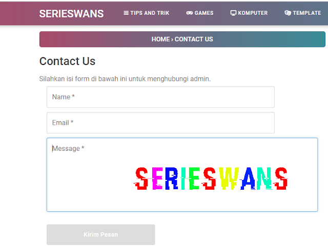 Cara Membuat Halaman Contact Us (Contact Form) di Blogger