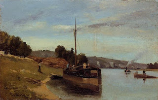Barges at Le Roche Guyon, 1865
