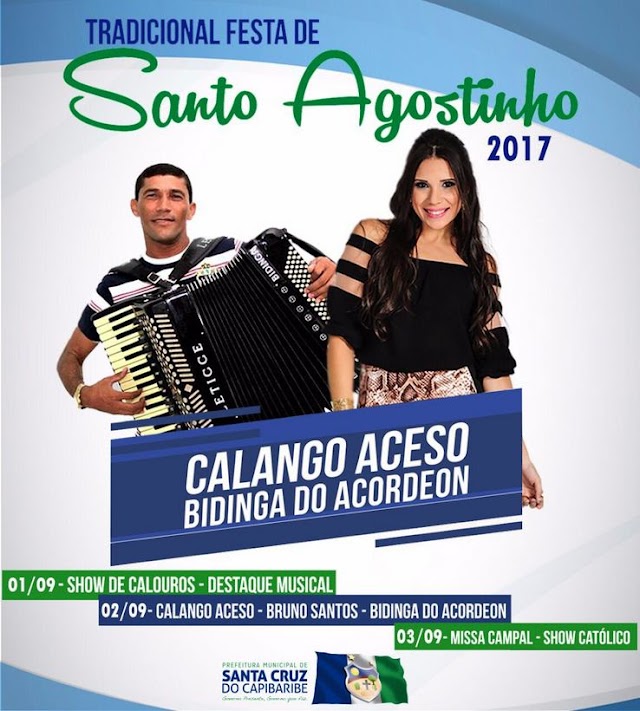 Festa do Bairro Santo Agostinho terá shows com Calango Aceso e Bidinga do Acordeon