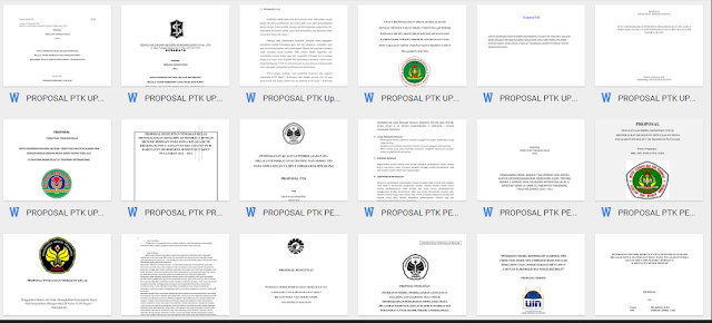 10 Contoh Proposal PTK Tinggal Edit Format Microsoft Word 