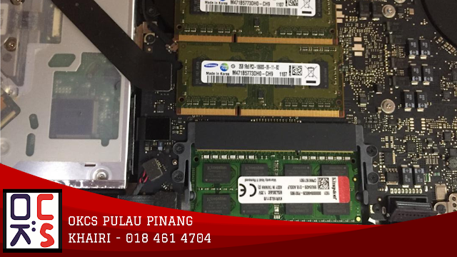 SOLVED : KEDAI REPAIR LAPTOP  OKCS PULAU PINANG | UPGRADE RAM 16GB MACBOOK PRO 13 A1286