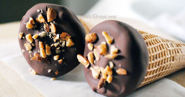 Resepi Aiskrim Drumstick Cornetto Homemade - nurulshahira.com