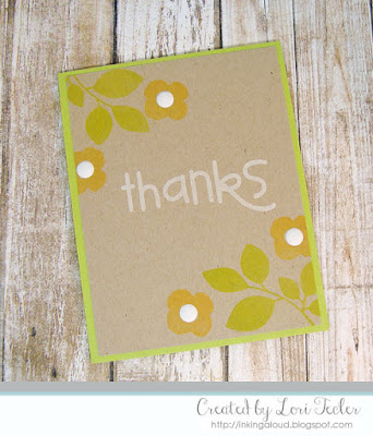 Botanical Thanks card-designed by Lori Tecler/Inking Aloud-stamps from Paper Smooches