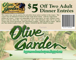 Free Printable Olive Garden Coupons