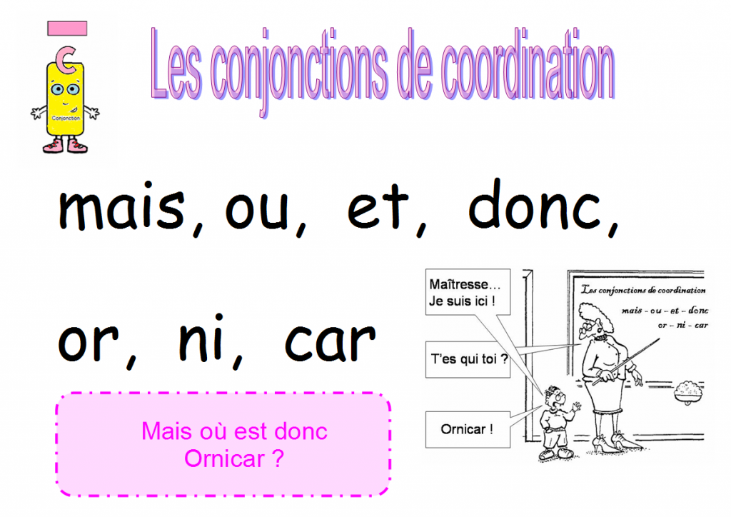 les conjonctions de coordination 2