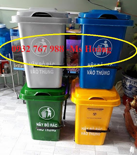 thùng đựng rác thải đạp chân nguy hại 60 lít