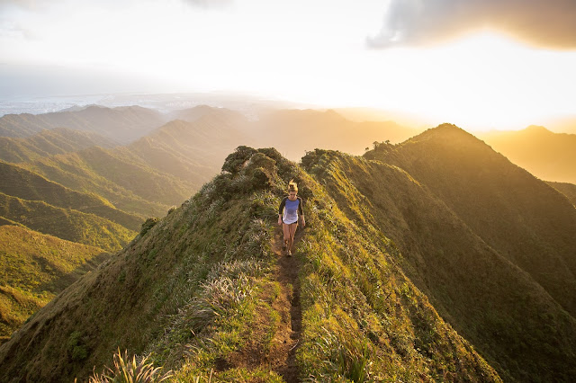 desktop wallpaper, nature, mountains, girl, sunny sky