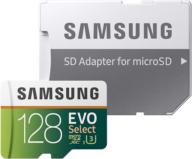 Samsung MicroSDXC 128GB Memory Card with Full Size Adapter 