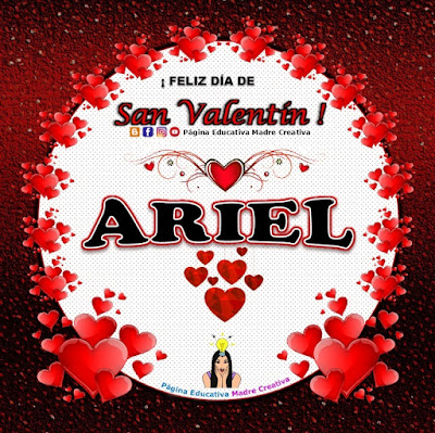 Feliz Día de San Valentín - Nombre Ariel