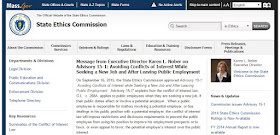 screen grab of MA.GOV State Ethics Commmission webpage