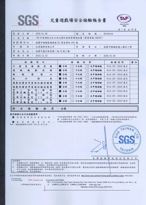 SGS兒童遊戲場安全檢驗報告書