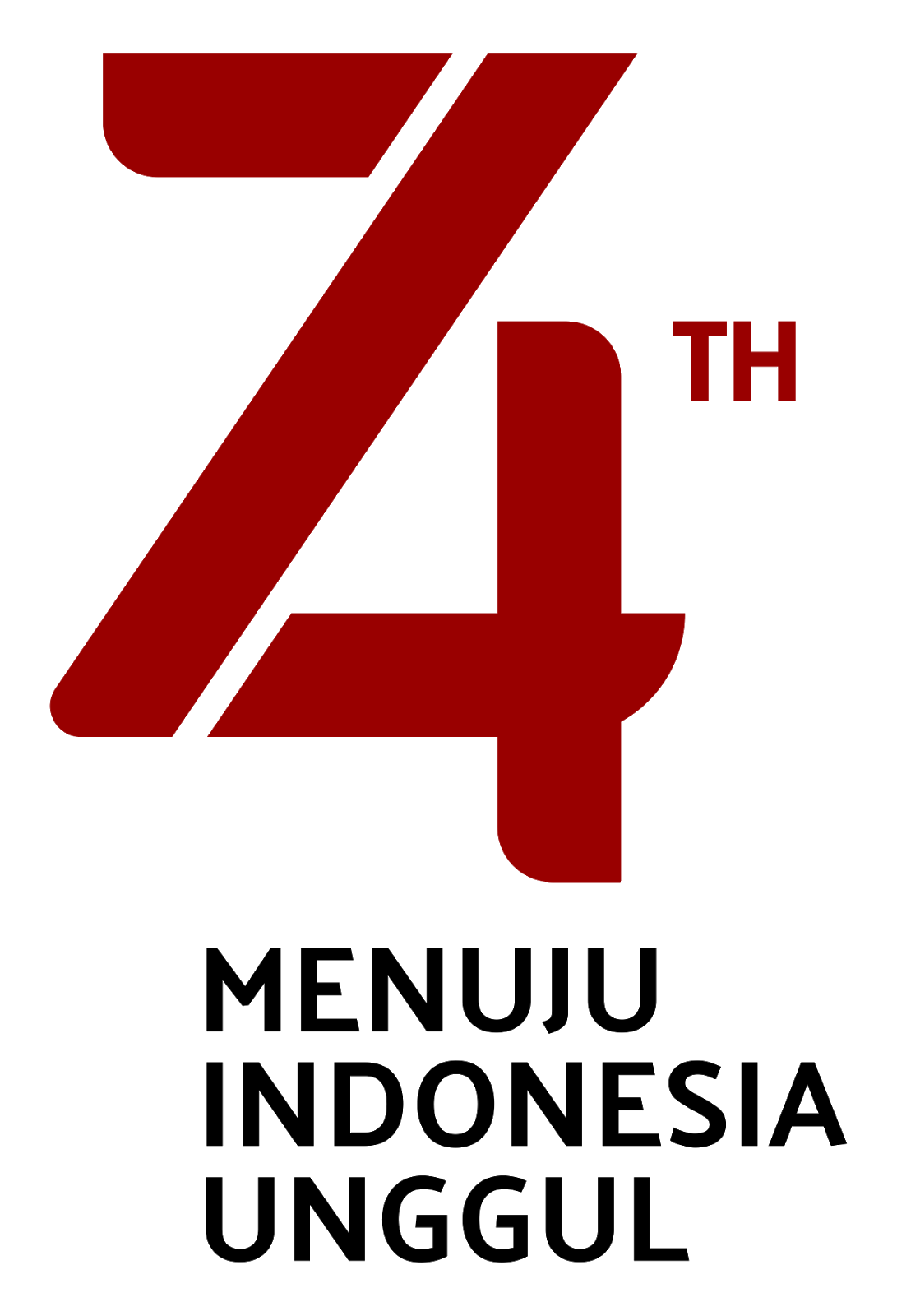 Logo HUT RI Ke 74 format PNG CDR Photoshop - ANG SAWIN