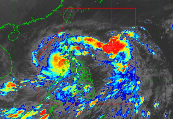 Satellite image of Typhoon Rolly (Goni) as of 5:00 pm