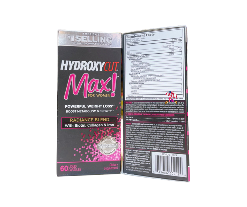 Viên Uống giảm cân đốt mỡ Hydroxycut Max for Women