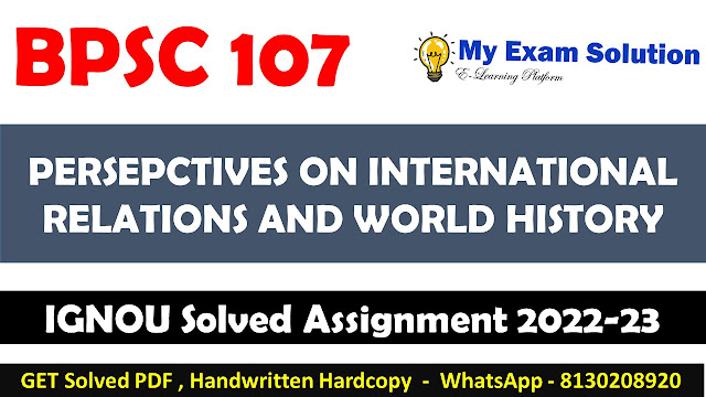 BPSC 107 Solved Assignment 2022-23