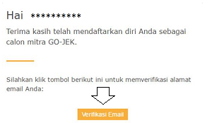 Verifikasi Cara Daftar GOJEK Online 2018