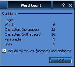 menghitung jumlah kata di ms word 2007