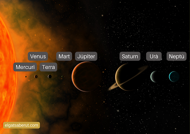 Els planetes del sistema solar a escala