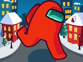 Jogue Among Us Christmas Run online na Arcadeflix