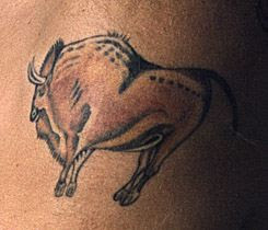 bison tattoo art design for body