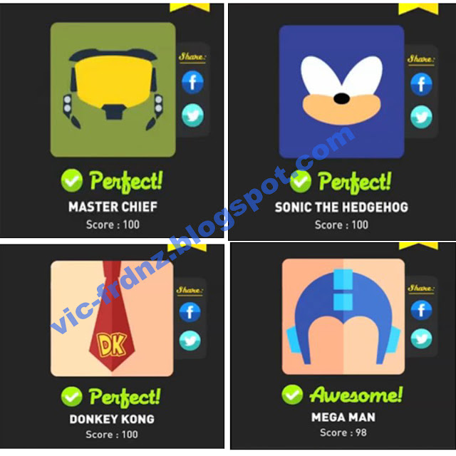 Icon Pop Quiz Game Characters answers